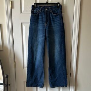 Womens size 4 wide leg high-rise Blue Jeans